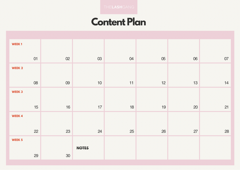 30 Days of Content - Content Planner